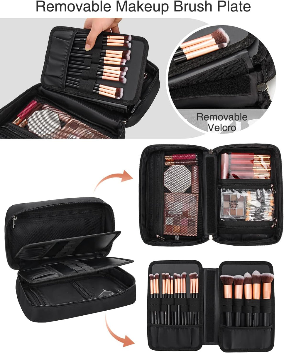 Detachable Black Large Travel Makeup Brush Bag – Relavel