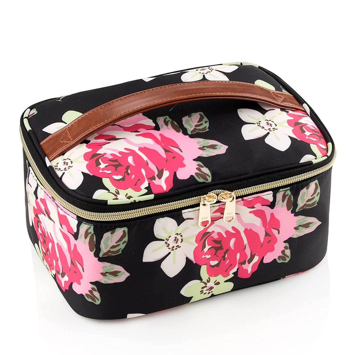 relavel Small Pink Portable Travel Makeup Bag