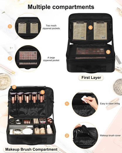 Black Medium Makeup Case