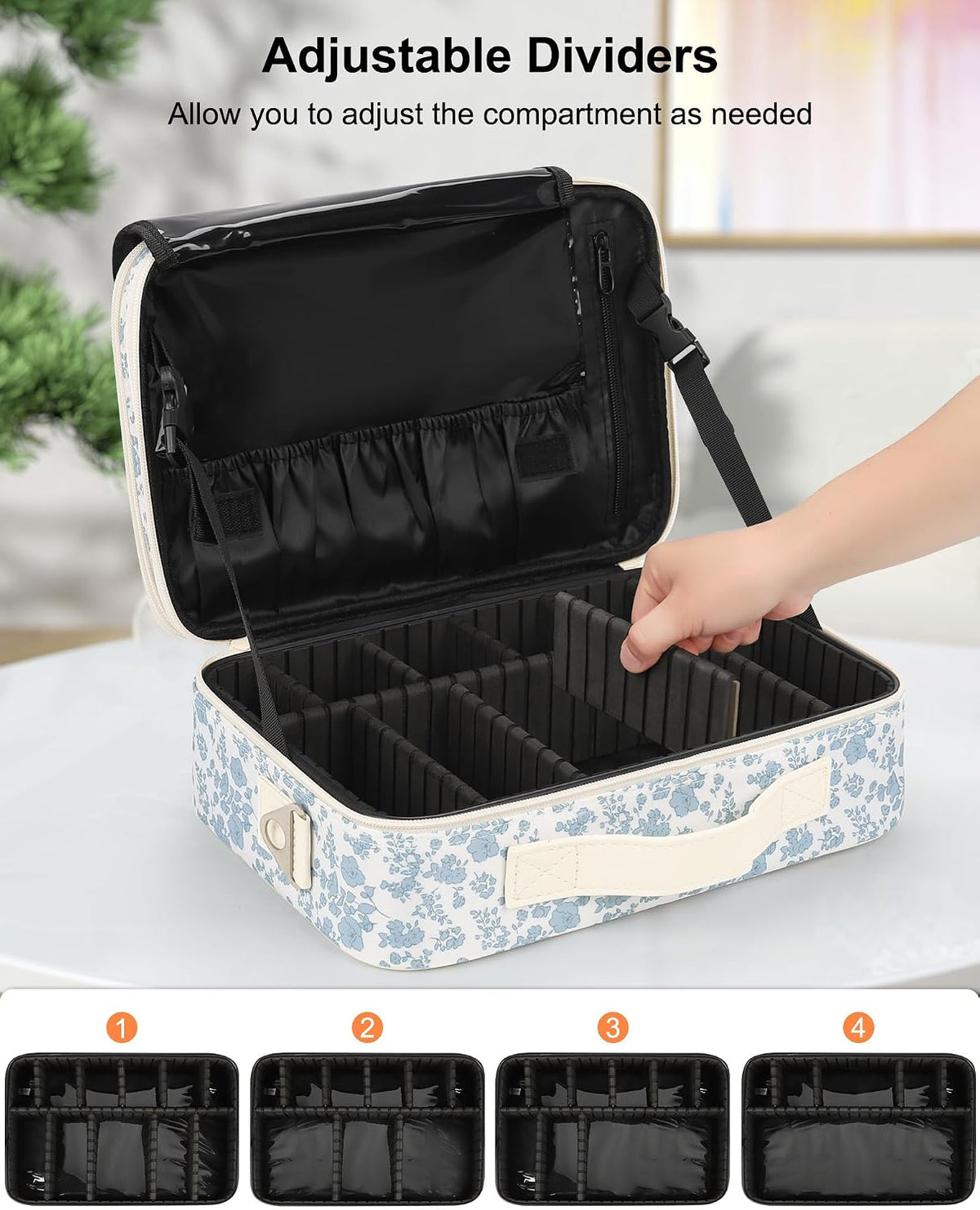 Floral Print Medium Makeup Case