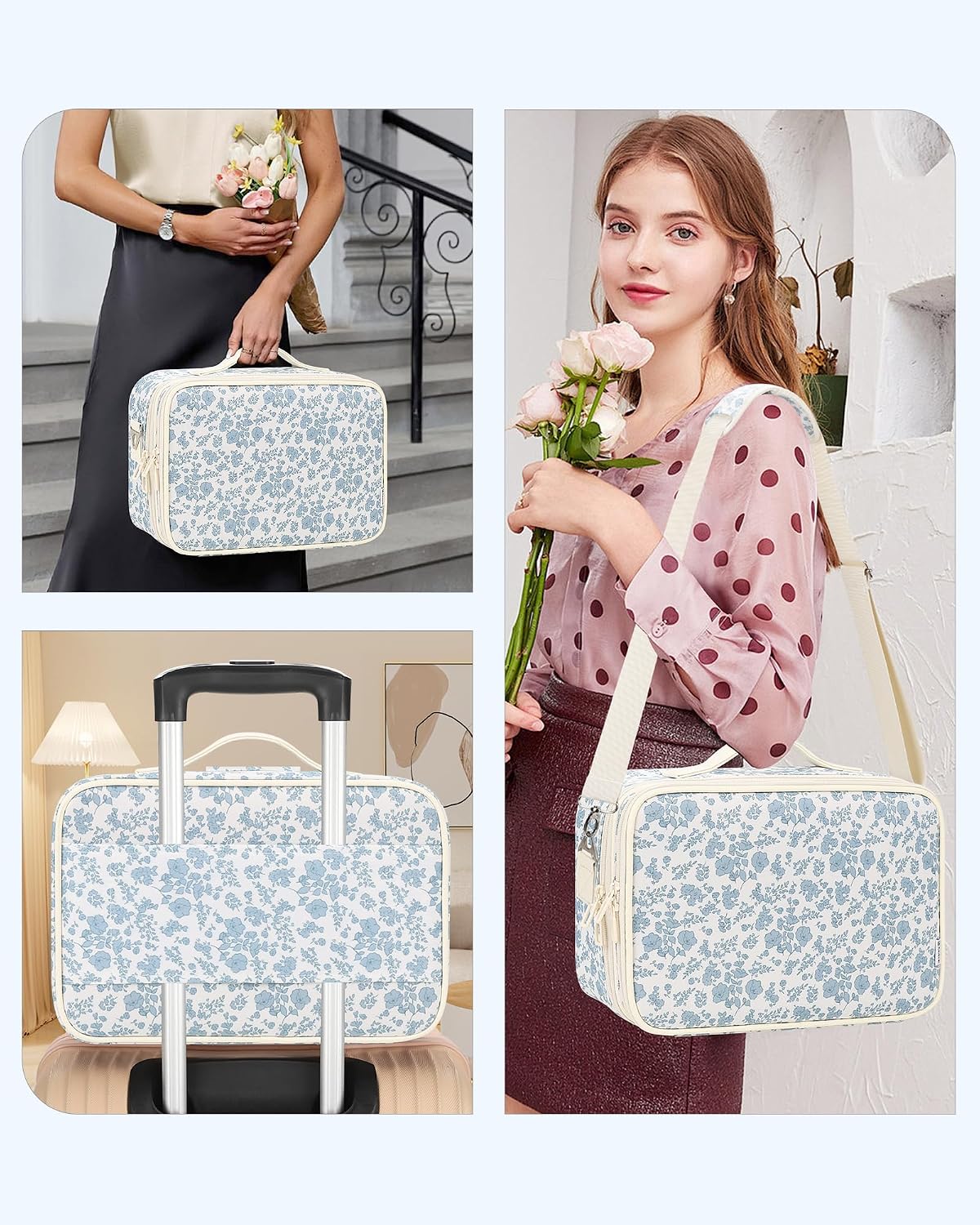 Floral Print Medium Makeup Case