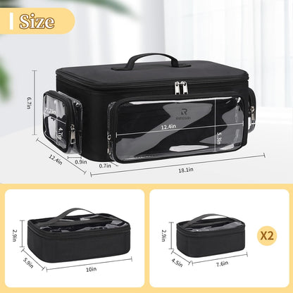 Rolling Extra Large Makeup Train Case with 4 wheels