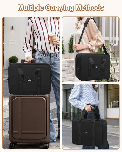 Large Travel Makeup Case with Plastic Dividers