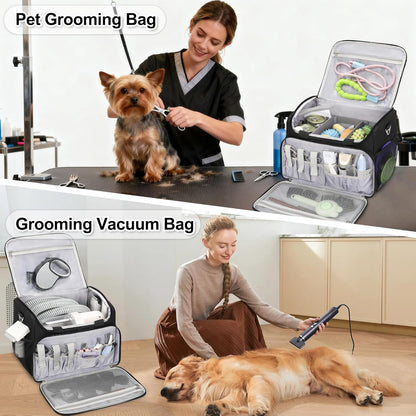Available for sale in the United States only.Professional Travel Pet Grooming Bag with Compartments