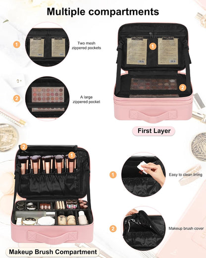 Pink Medium Makeup Case