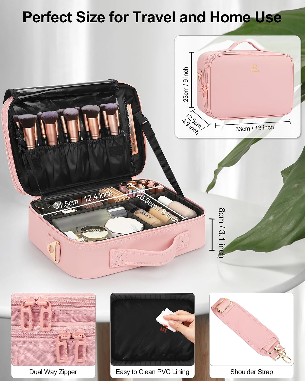 Pink Medium Makeup Case