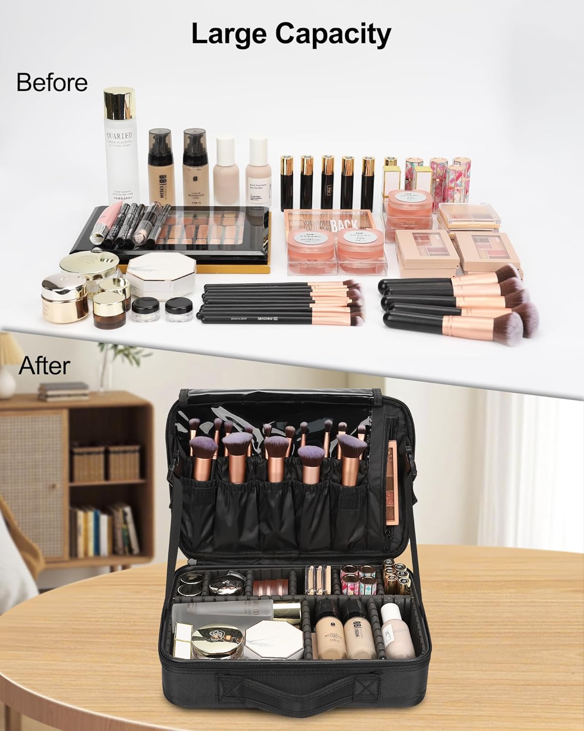 Black Medium Makeup Case