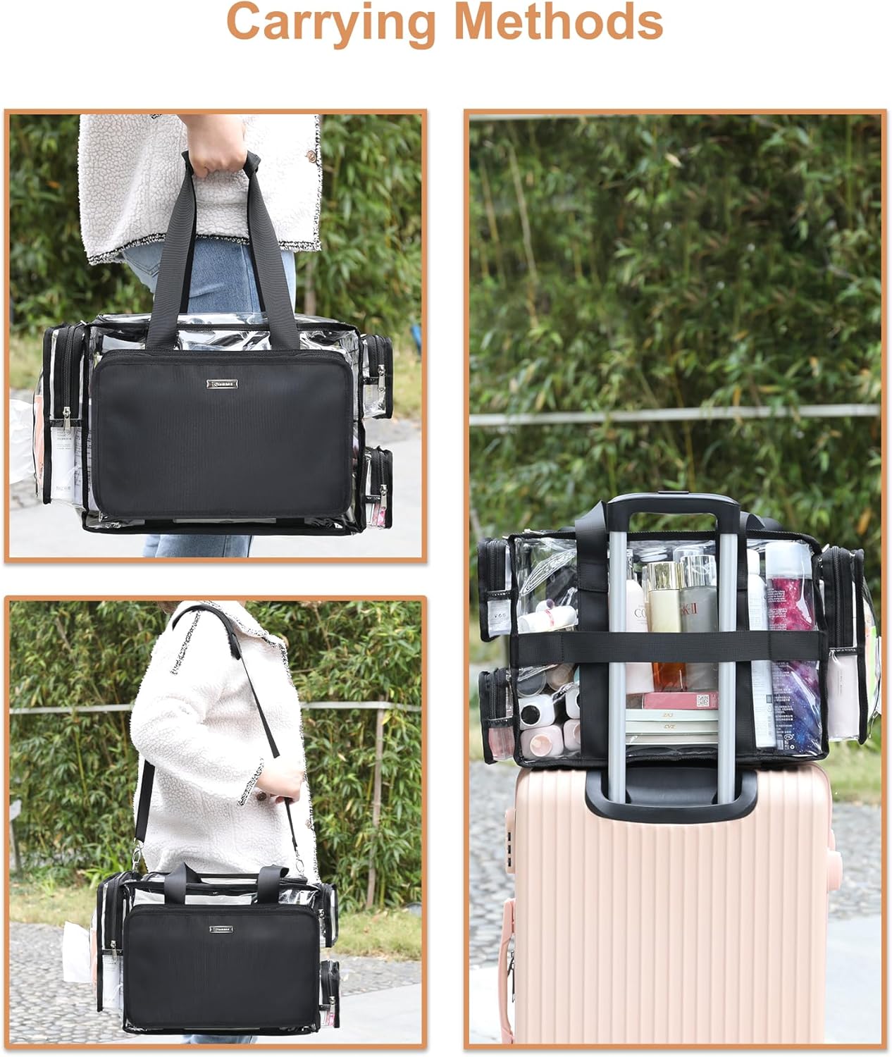 Relavel Clear Extra Large Travel Makeup & Toiletry Bag