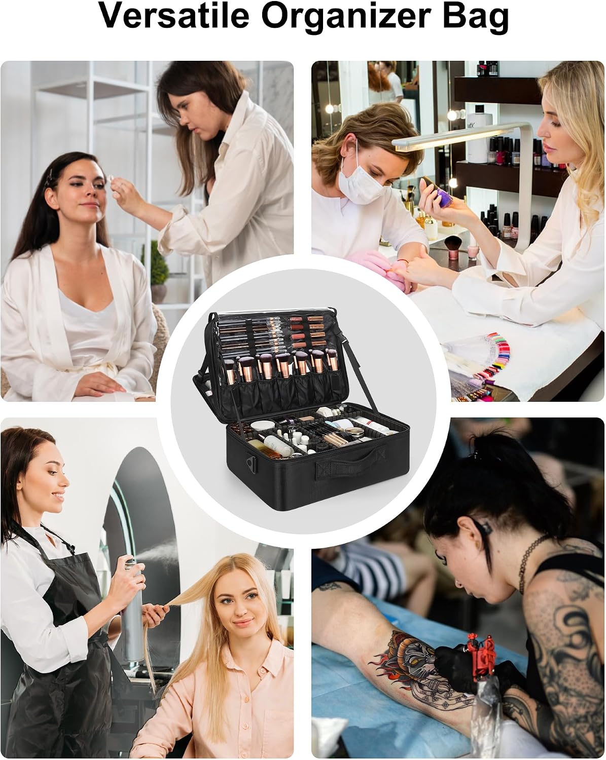 Black Extra Large Makeup Case