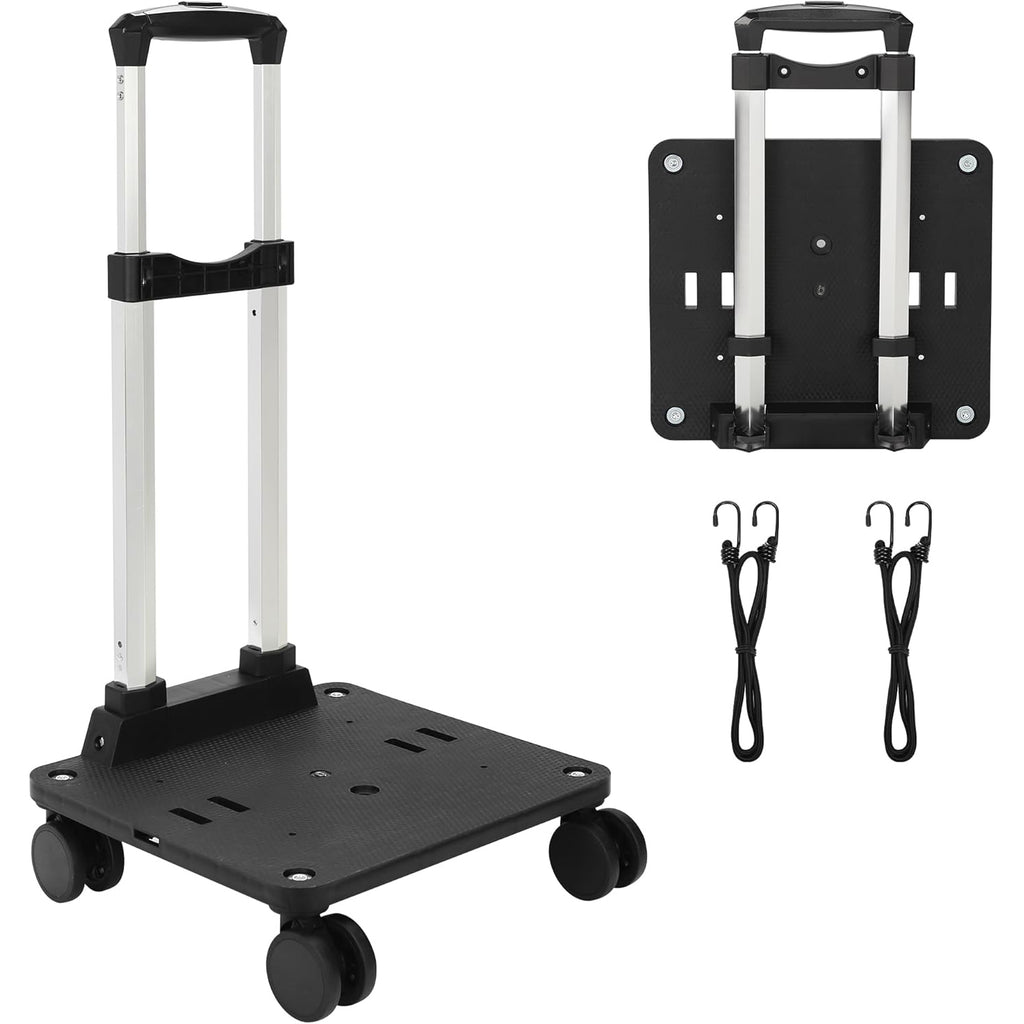 Relavel Folding Hand Truck, Lightweight Trolley Cart with 4 Removable 360° Spinner Wheels
