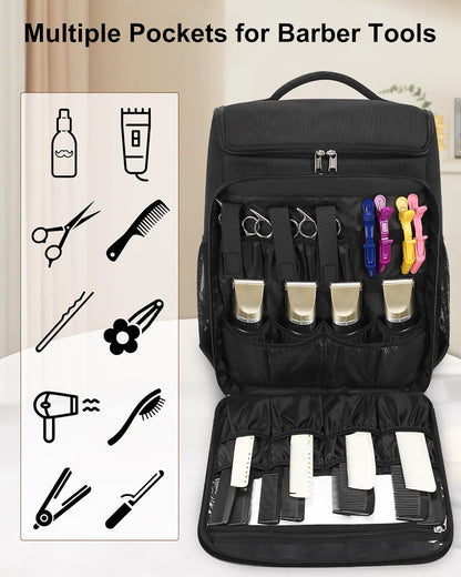 Relavel Hairstylist Travel Backpack for Clippers and Supplies
