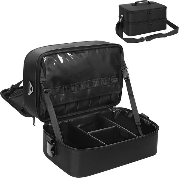Professional Double Layer Large Travel Makeup Case
