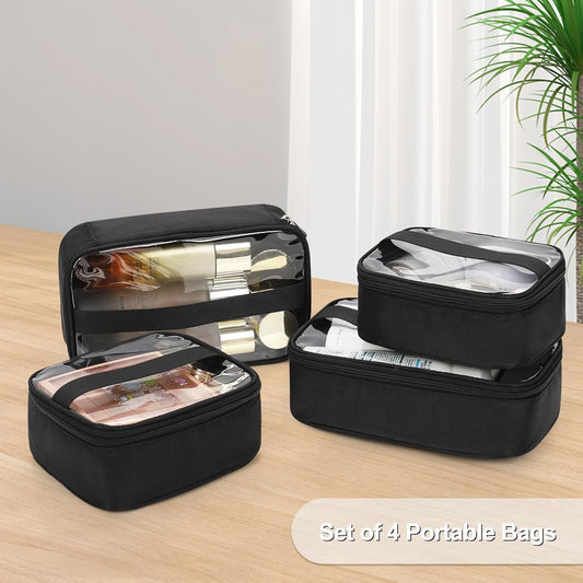 Rolling Extra Large 3-Layer Makeup Train Case With 4 360° Spinner Wheels, Adjustable Dividers