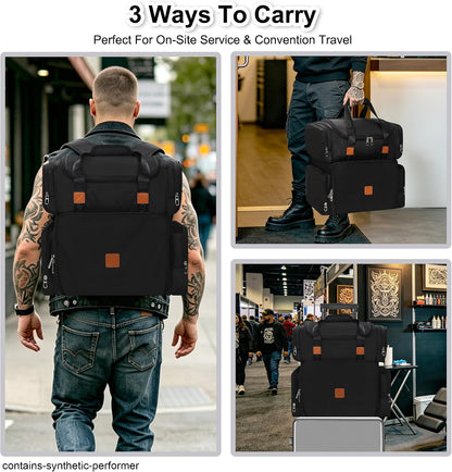 Relavel Tattoo Travel Case Backpack with 4 Removable Pouch
