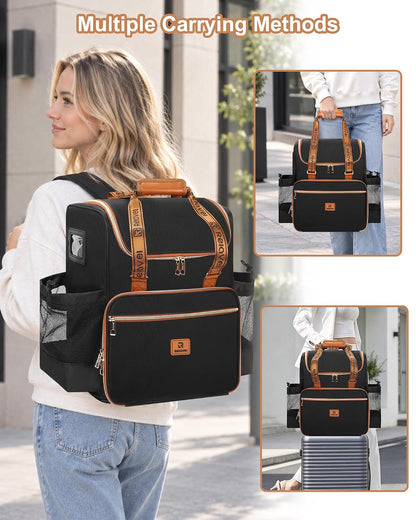 Relavel Travel Hairdresser Bag With 6 Cosmetic Bags