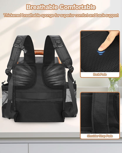 Relavel Travel Hairdresser Bag With 6 Cosmetic Bags
