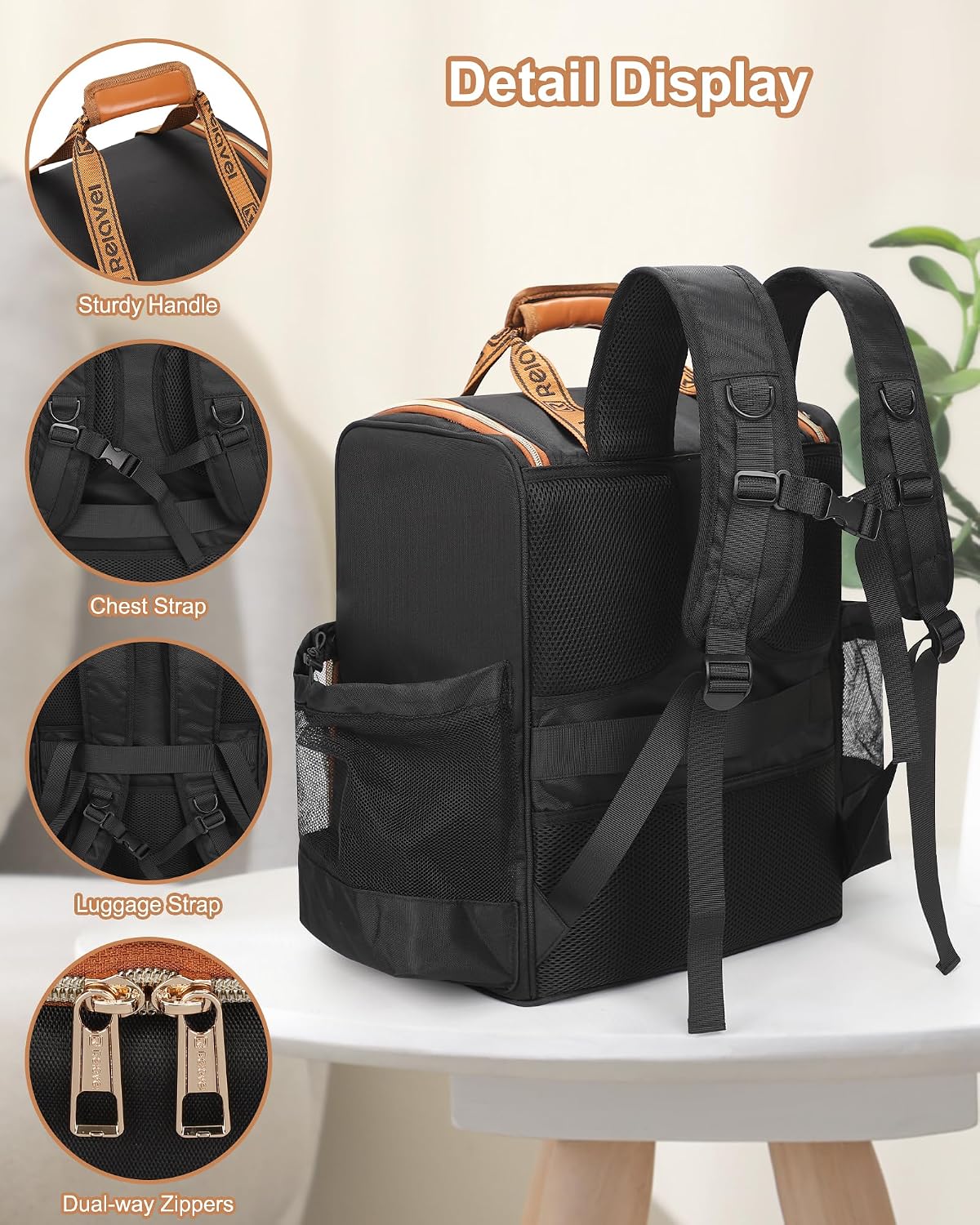 Relavel Travel Hairdresser Bag With 6 Cosmetic Bags
