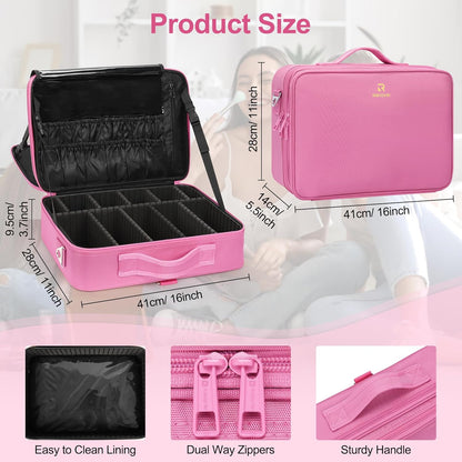 Rose Pink Large Makeup Case