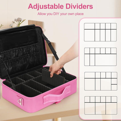 Rose Pink Large Makeup Case