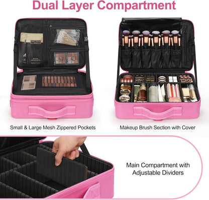 Rose Pink Large Makeup Case