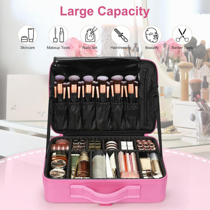 Rose Pink Large Makeup Case