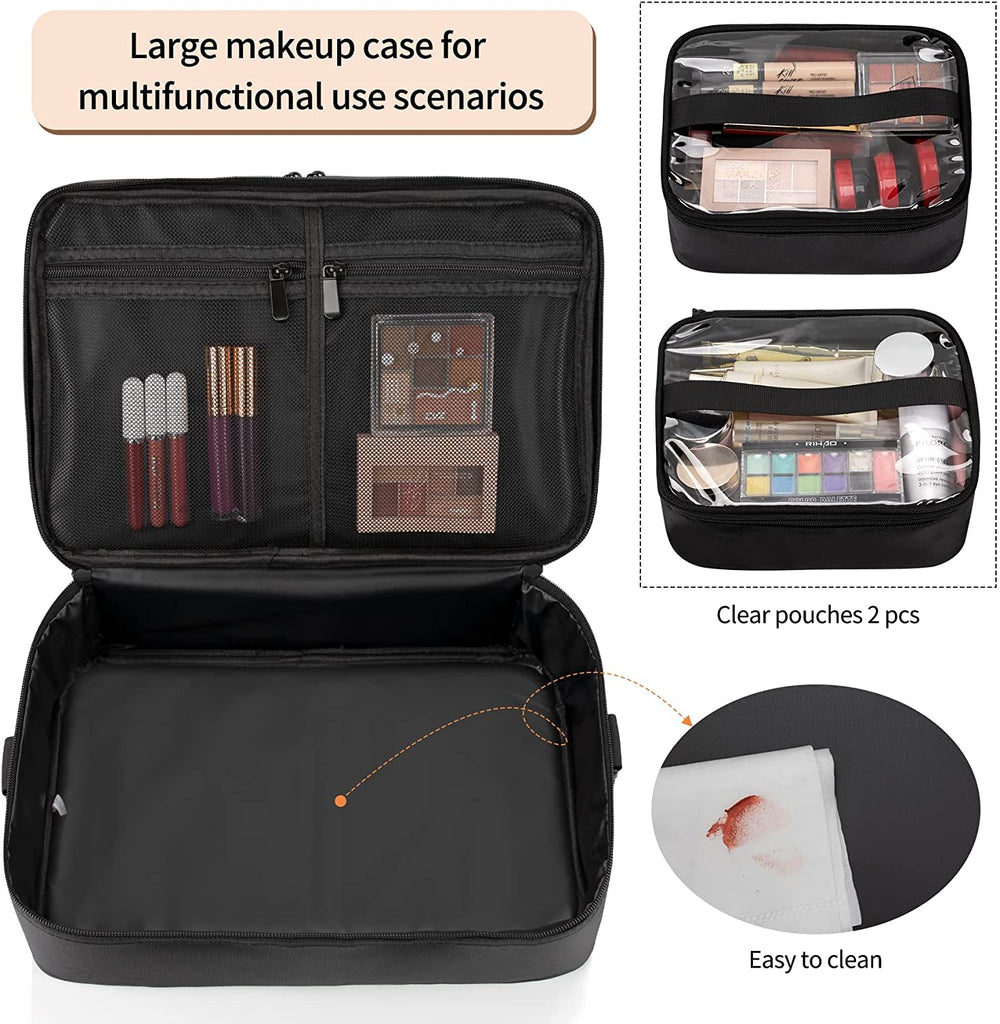 relavel Large Makeup Train Case with A Large Makeup Travel Bag for Hairstylist