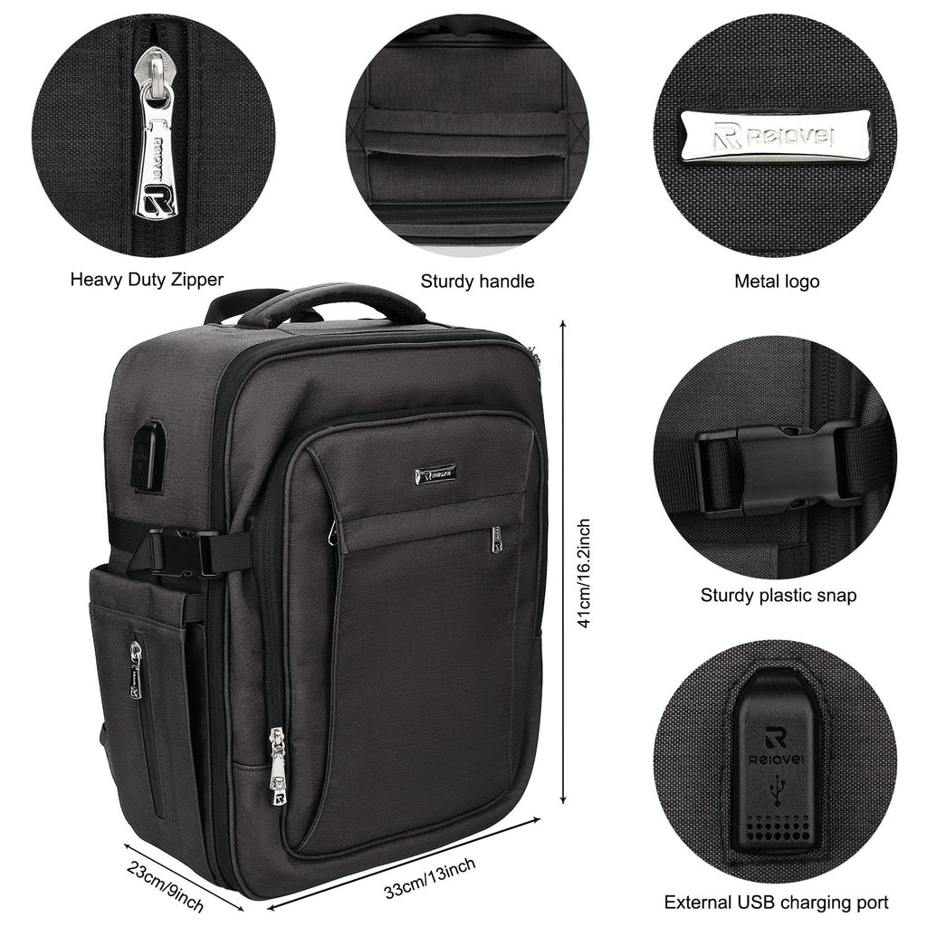 Barber USB Travel Backpack Storage Bag Hairdrer Tool Salon Makeup Large  Capacity Multifunctional Black Bags